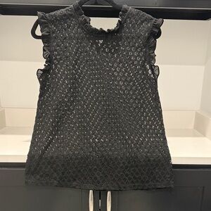Black Lace Sleeveless Top. Size S